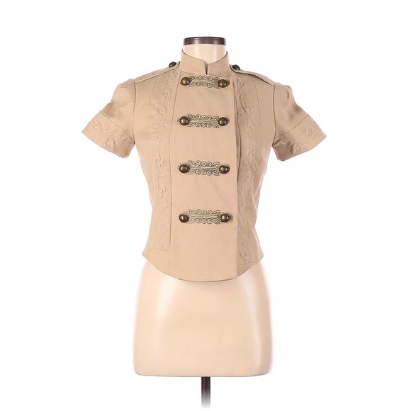 Chic Tan Military-Style Jacket, Made in USA, Small, NWOT - Picture 1 of 13
